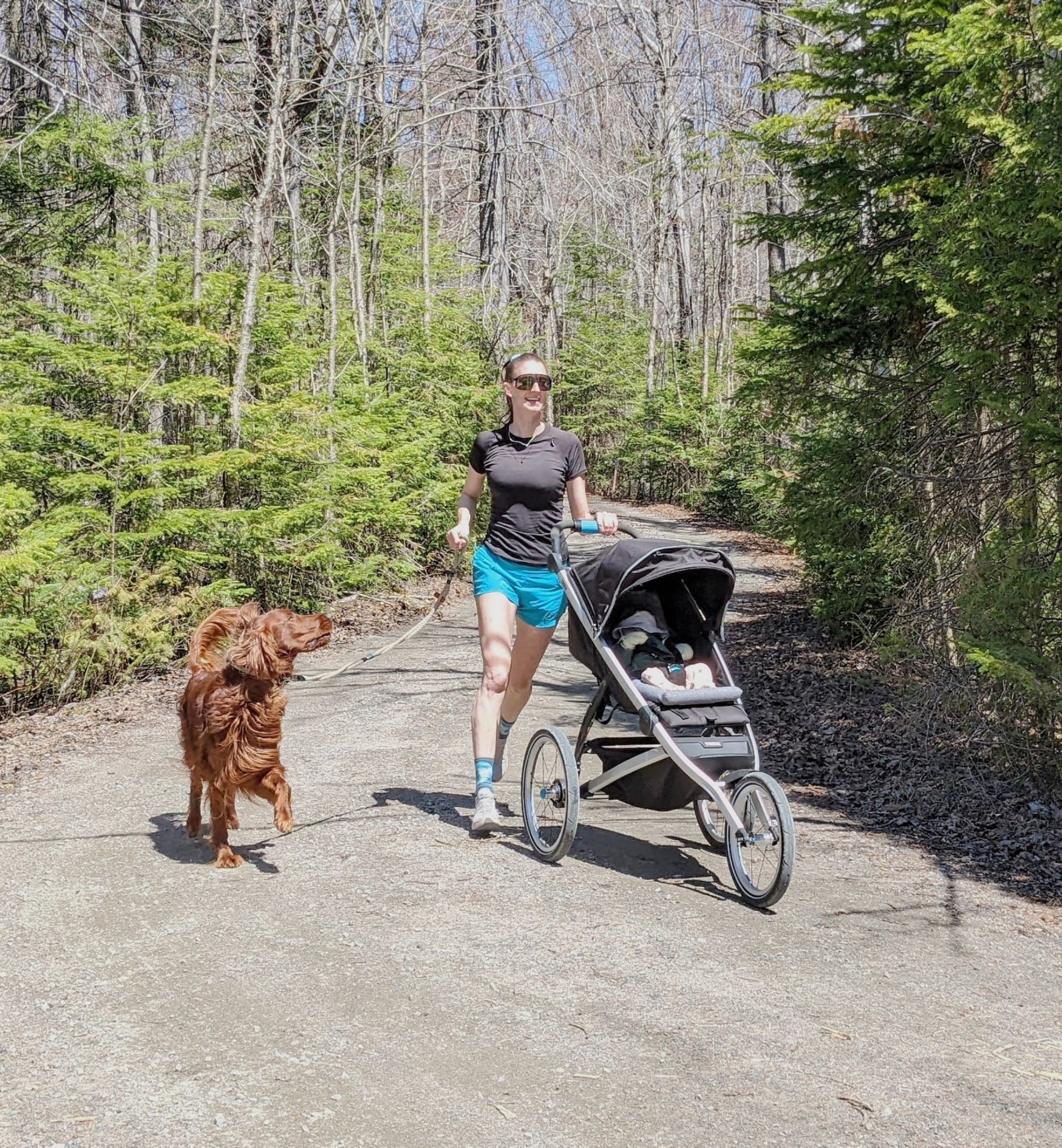 courir avec une poussette